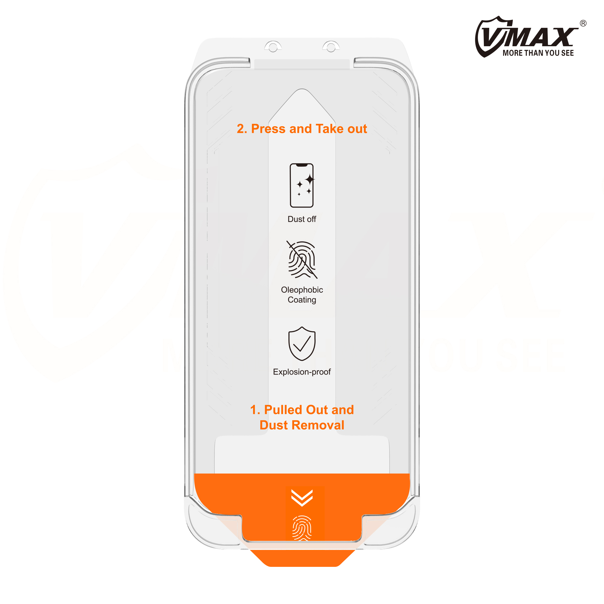 Vmax tempered glass easy install 2,5D Normal Glass for iPhone 15 Plus 6,7" 4 4